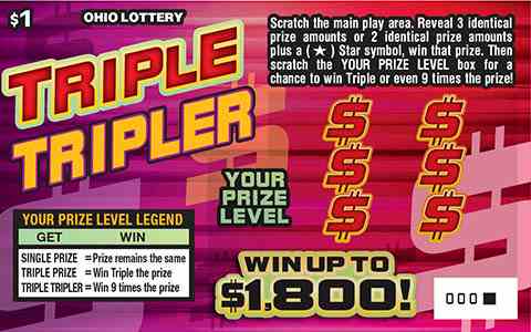 Triple Tripler scratchcard - game number #1052 - front