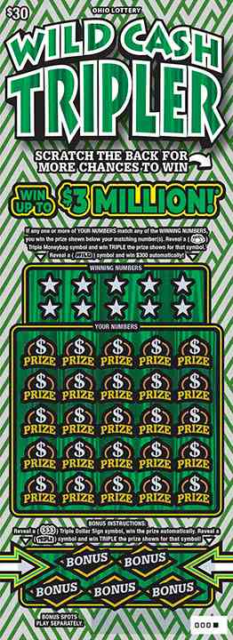Wild Cash Tripler scratchcard - game number #1079 - front