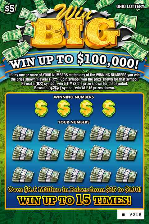 Win Big scratchcard - game number #1041 - front