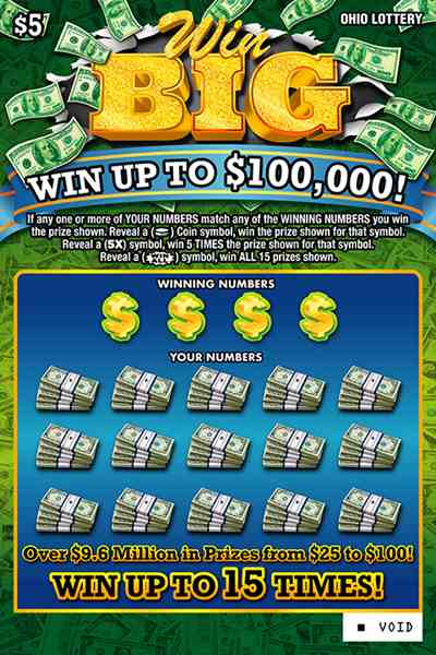 Win Big scratchcard - game number #1041 - front