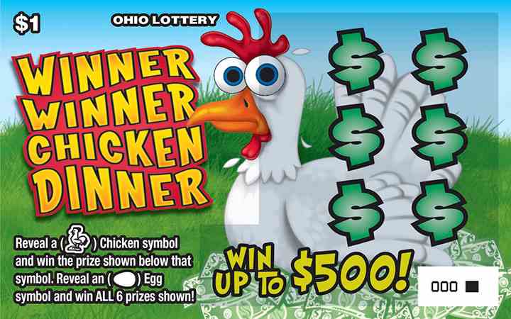 Winner Winner Chicken Dinner scratchcard - game number #1033 - front