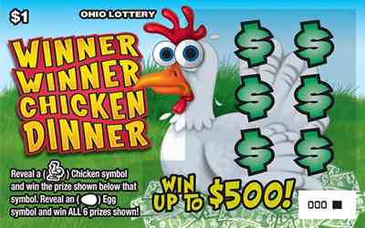 Winner Winner Chicken Dinner scratchcard - game number #1033 - front