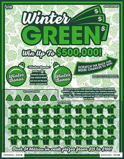 Winter Green (Gigantix) scratchcard - game number #1060 - front