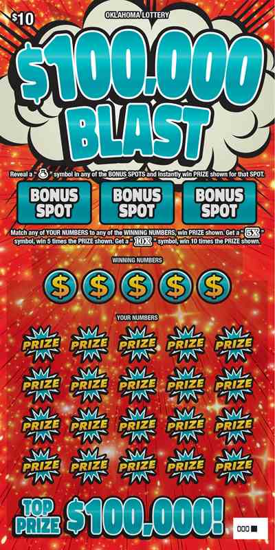 $100,000 Blast scratchcard - game number #746 - front