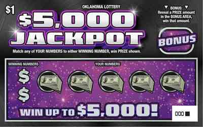 $5,000 Jackpot scratchcard - game number #790 - front