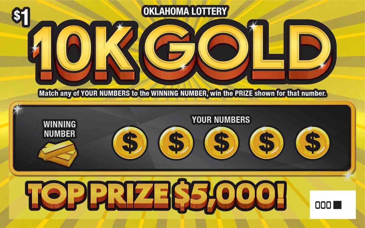 10K Gold scratchcard - game number #852 - front