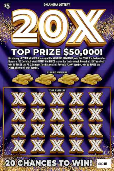 20X scratchcard - game number #797 - front