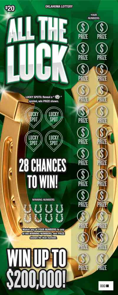 All The Luck scratchcard - game number #842 - front