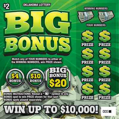 Big Bonus scratchcard - game number #796 - front