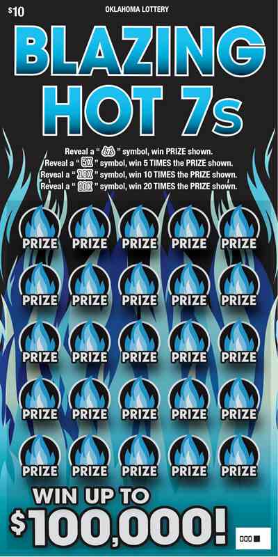 Blazing Hot 7S scratchcard - game number #765 - front