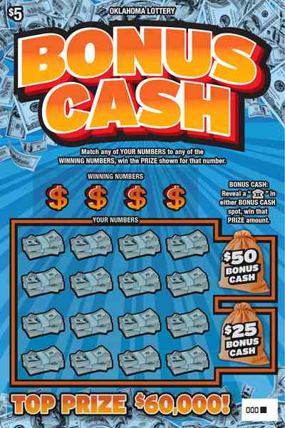 Bonus Cash scratchcard - game number #800 - front