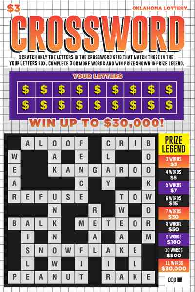 Crossword scratchcard - game number #771 - front
