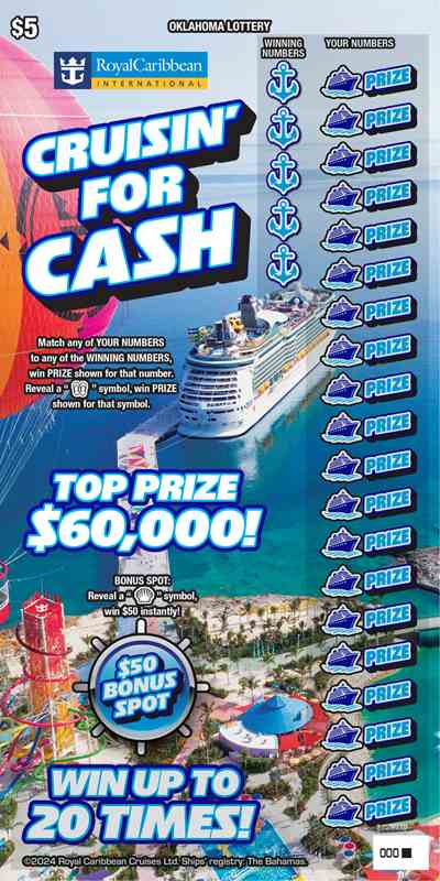 Cruisin' For Cash scratchcard - game number #778 - front