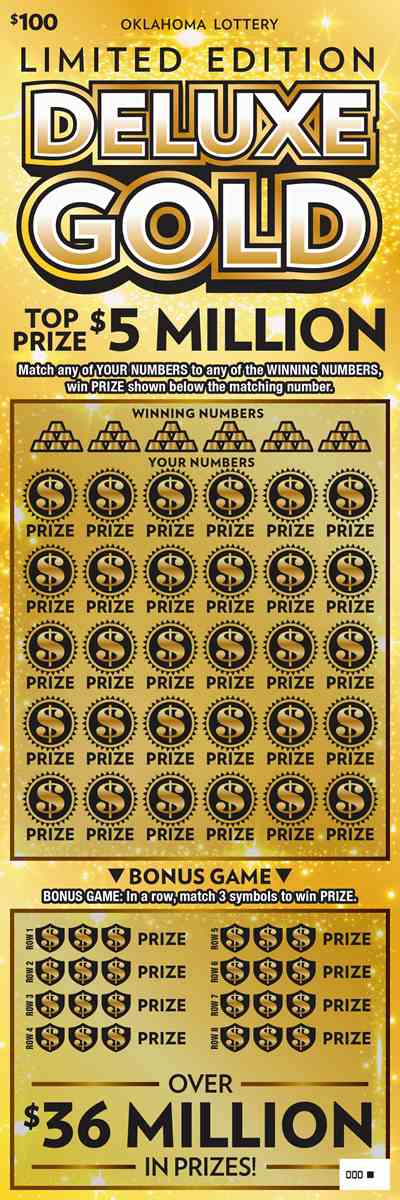 Deluxe Gold scratchcard - game number #689 - front