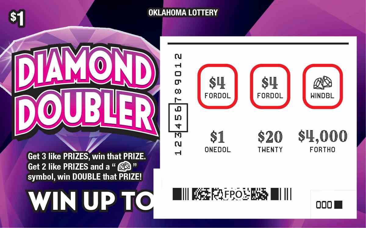 Diamond Doubler scratchcard - game number #819 - front-scratched