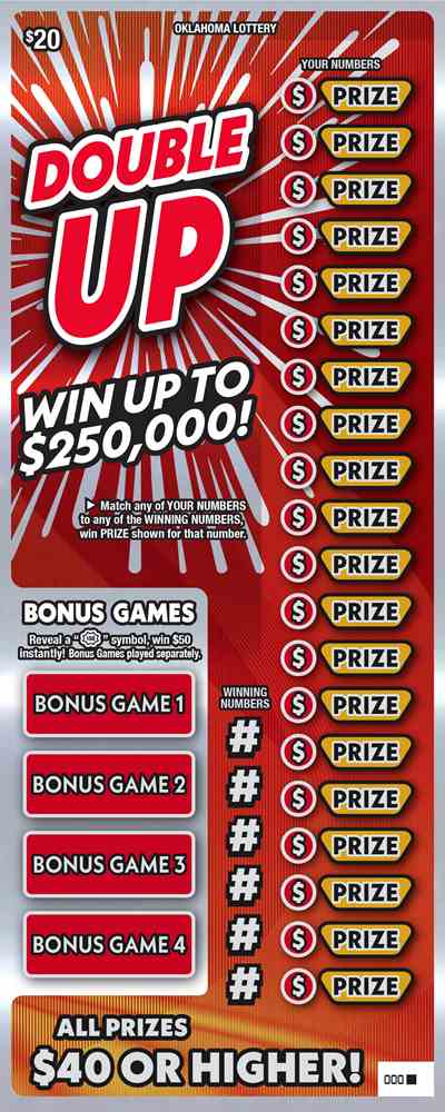 Double Up scratchcard - game number #775 - front