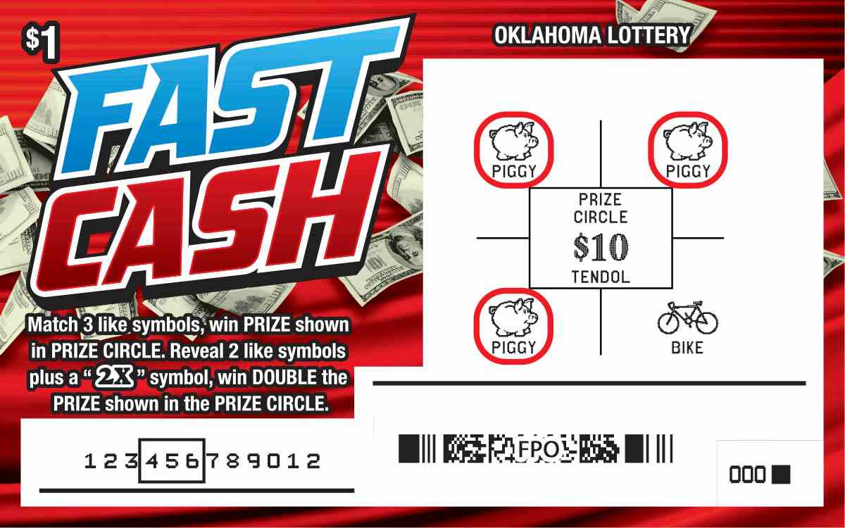 Fast Cash scratchcard - game number #741 - front-scratched