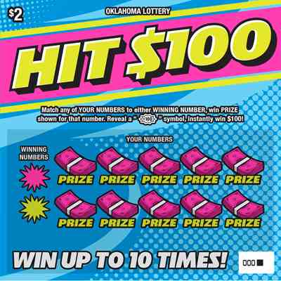 Hit $100 scratchcard - game number #776 - front
