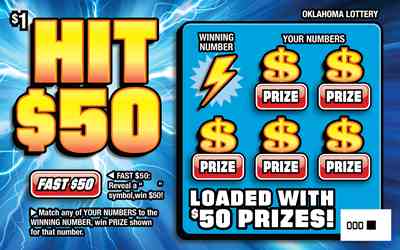 Hit $50 scratchcard - game number #816 - front