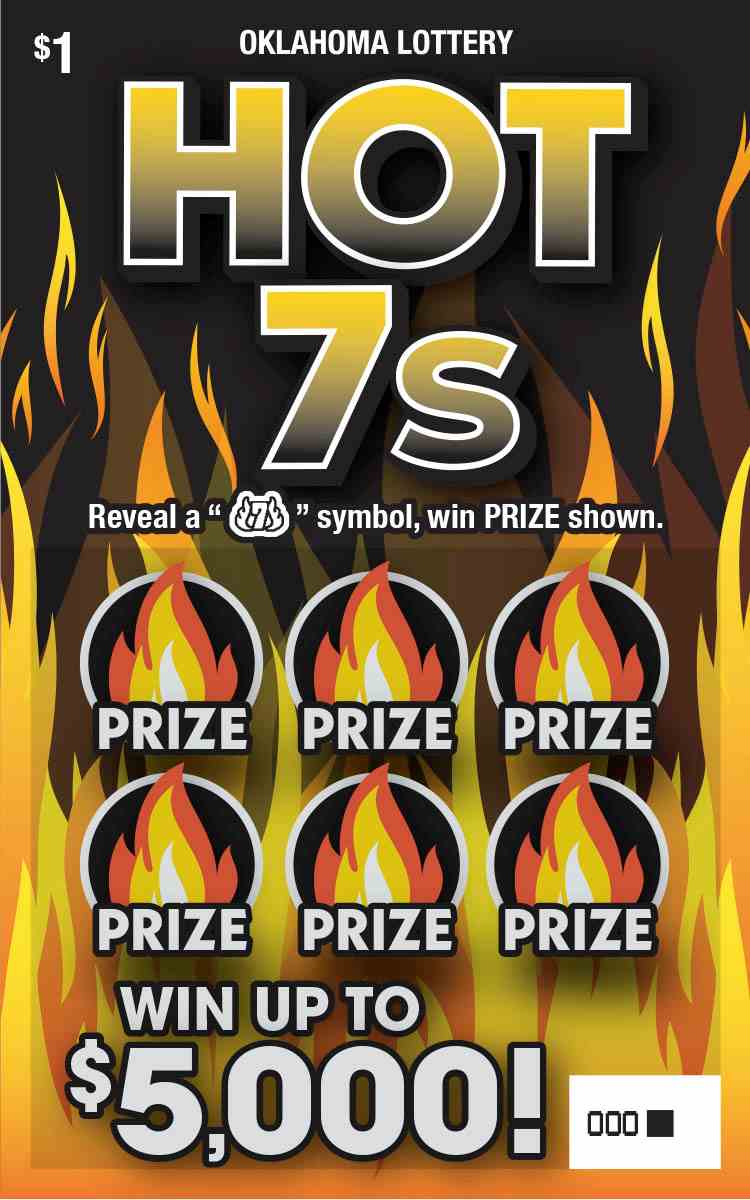 Hot 7S scratchcard - game number #762 - front