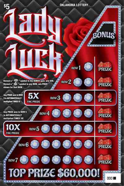 Lady Luck scratchcard - game number #753 - front
