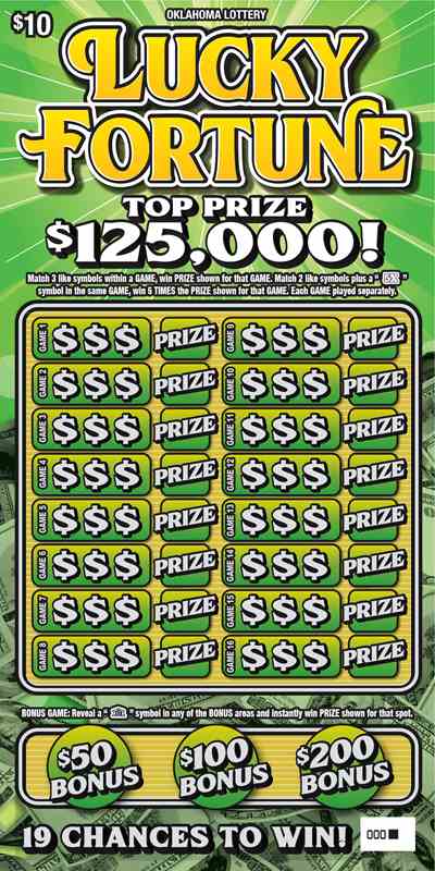Lucky Fortune scratchcard - game number #757 - front