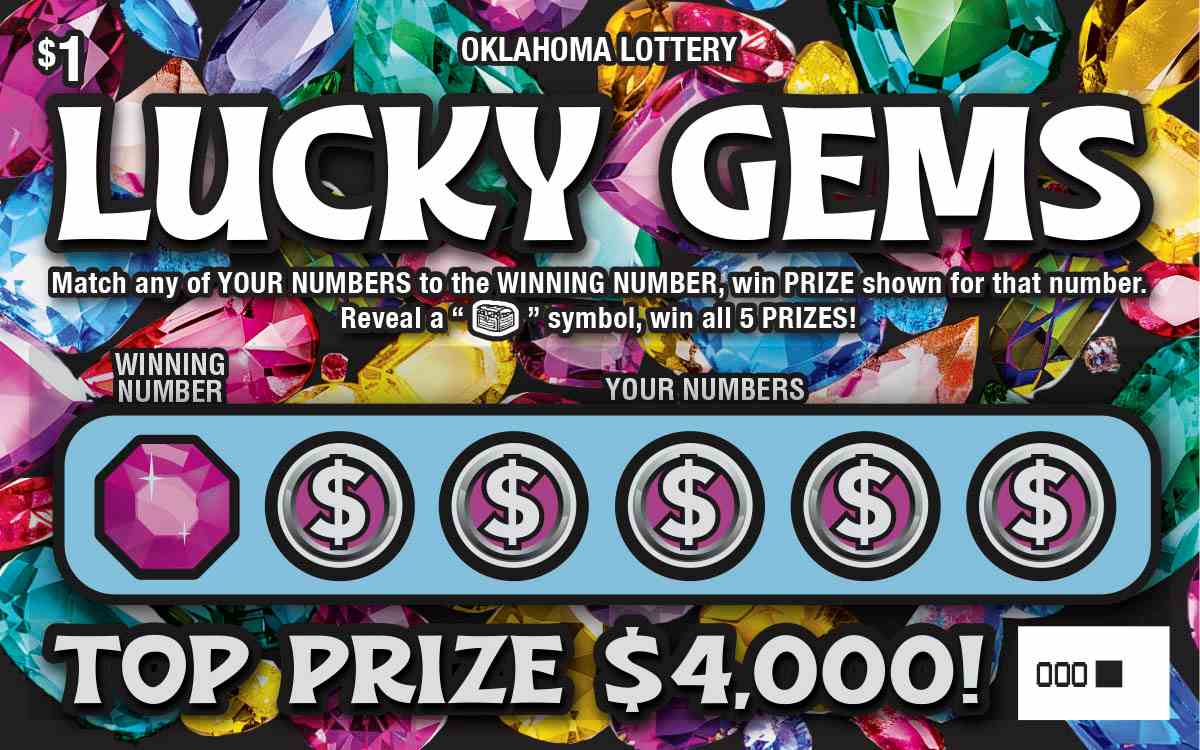 Lucky Gems scratchcard - game number #772 - front