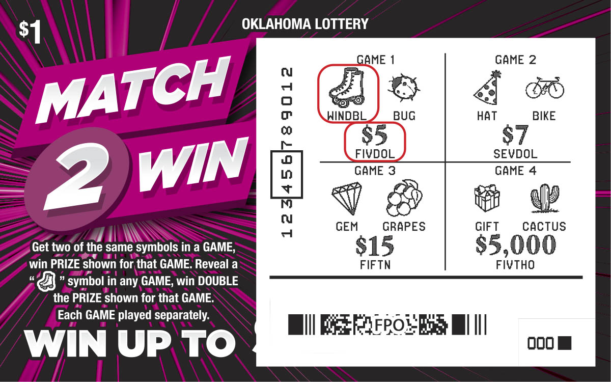 Match 2 Win scratchcard - game number #844 - front-scratched
