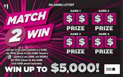 Match 2 Win scratchcard - game number #844 - front