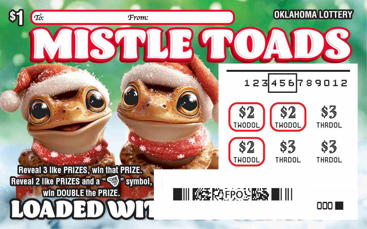 Mistle Toads scratchcard - game number #807 - front-scratched