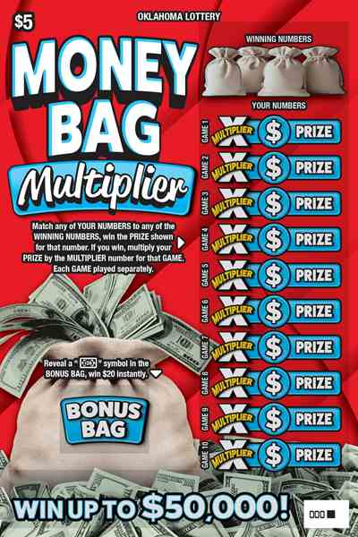Money Bag Multiplier scratchcard - game number #848 - front