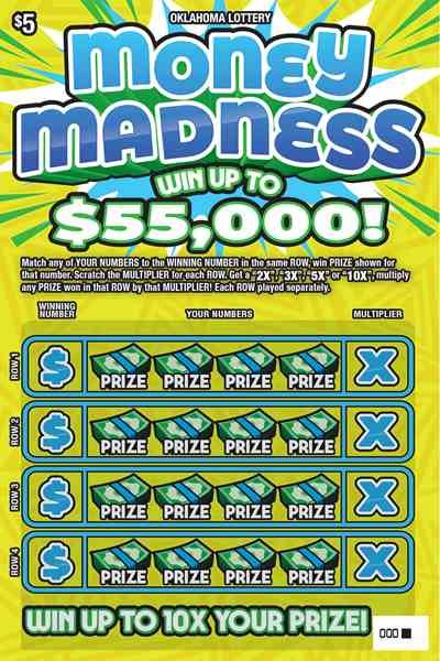 Money Madness scratchcard - game number #756 - front