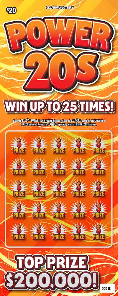 Power 20S scratchcard - game number #815 - front