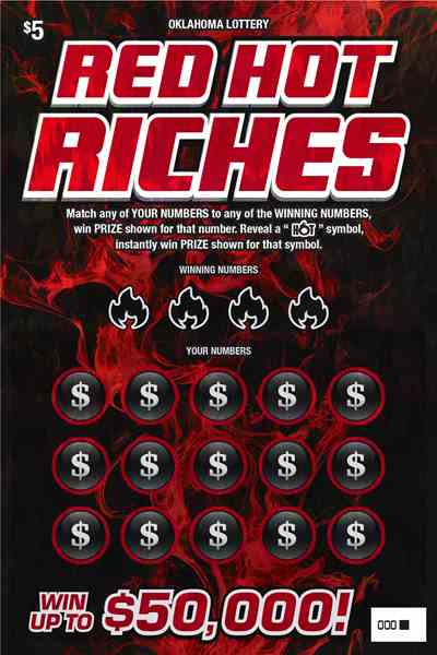 Red Hot Riches scratchcard - game number #804 - front