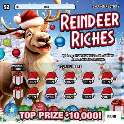 Reindeer Riches scratchcard - game number #767 - front