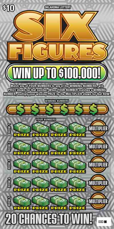 Six Figures scratchcard - game number #749 - front