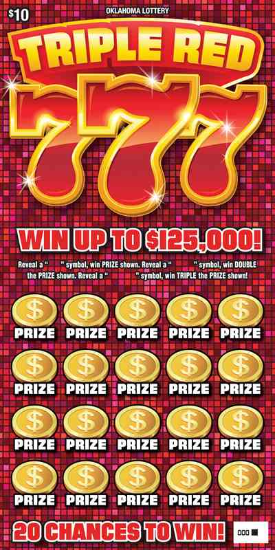 Triple Red 777 scratchcard - game number #801 - front