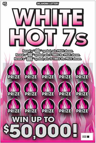 White Hot 7S scratchcard - game number #764 - front