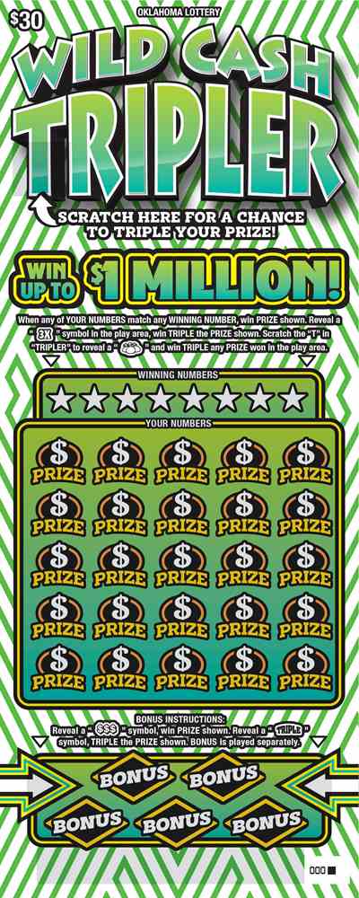 Wild Cash Tripler scratchcard - game number #752 - front