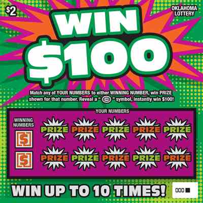 Win $100 scratchcard - game number #860 - front