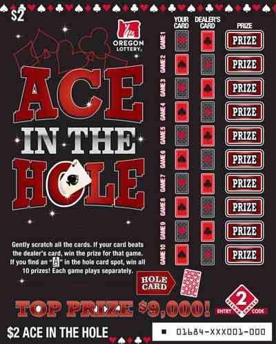 Ace In The Hole scratchcard - game number #1684 - front