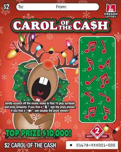 Carol Of The Cash scratchcard - game number #1678 - front