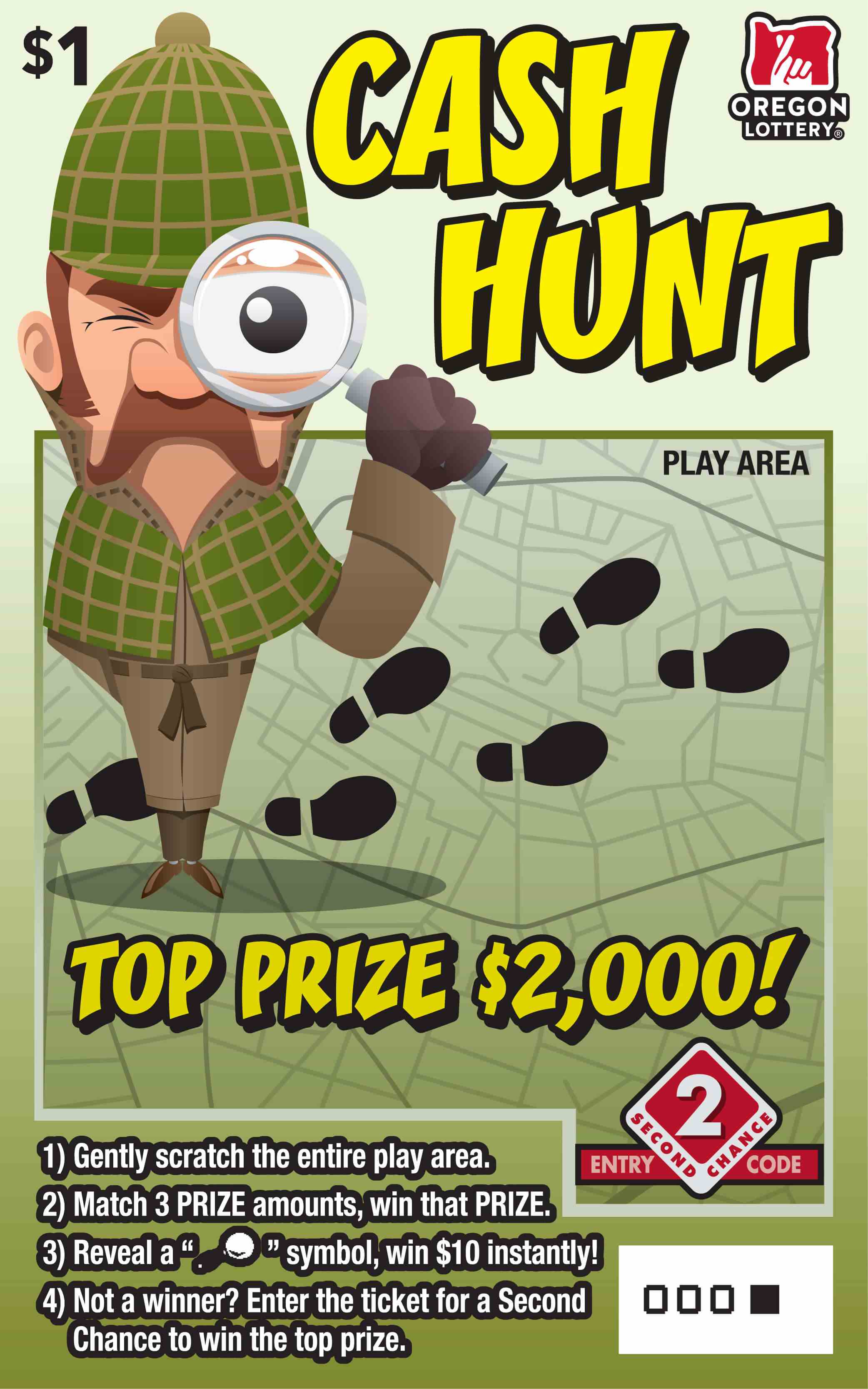 Cash Hunt scratchcard - game number #1509 - front