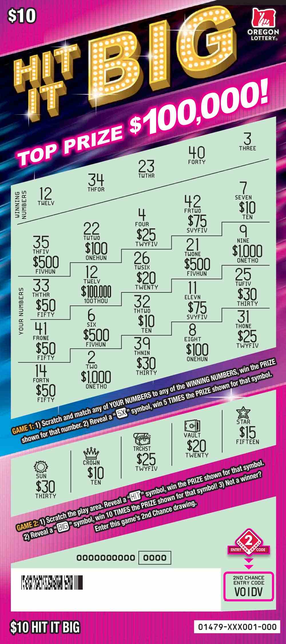 Double It scratchcard - game number #1471 - front-scratched