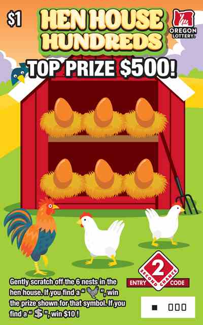 Hen House Hundreds scratchcard - game number #1676 - front