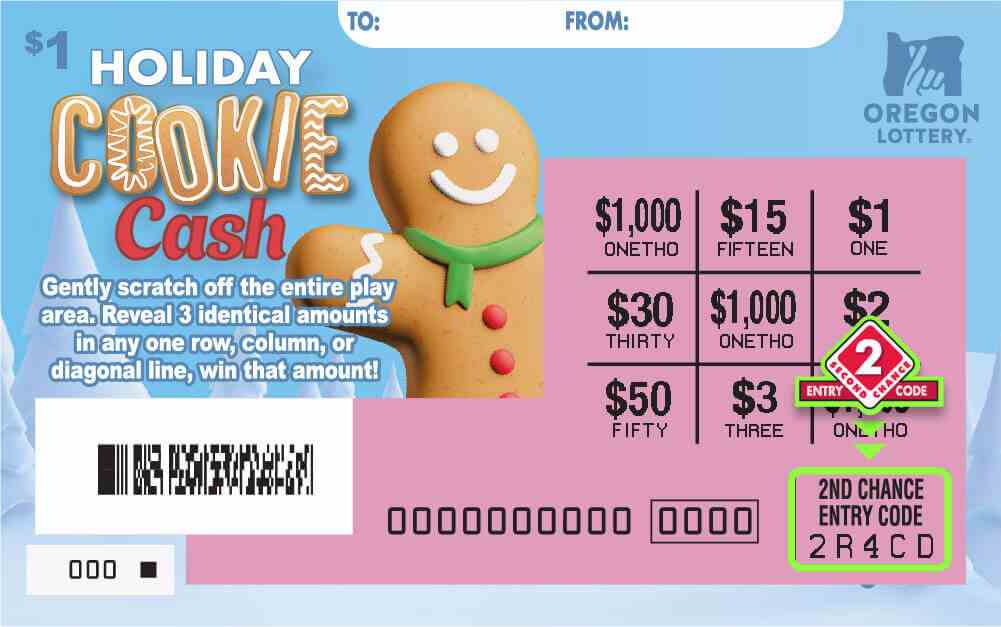 Holiday Cookie Cash scratchcard - game number #1541 - front-scratched