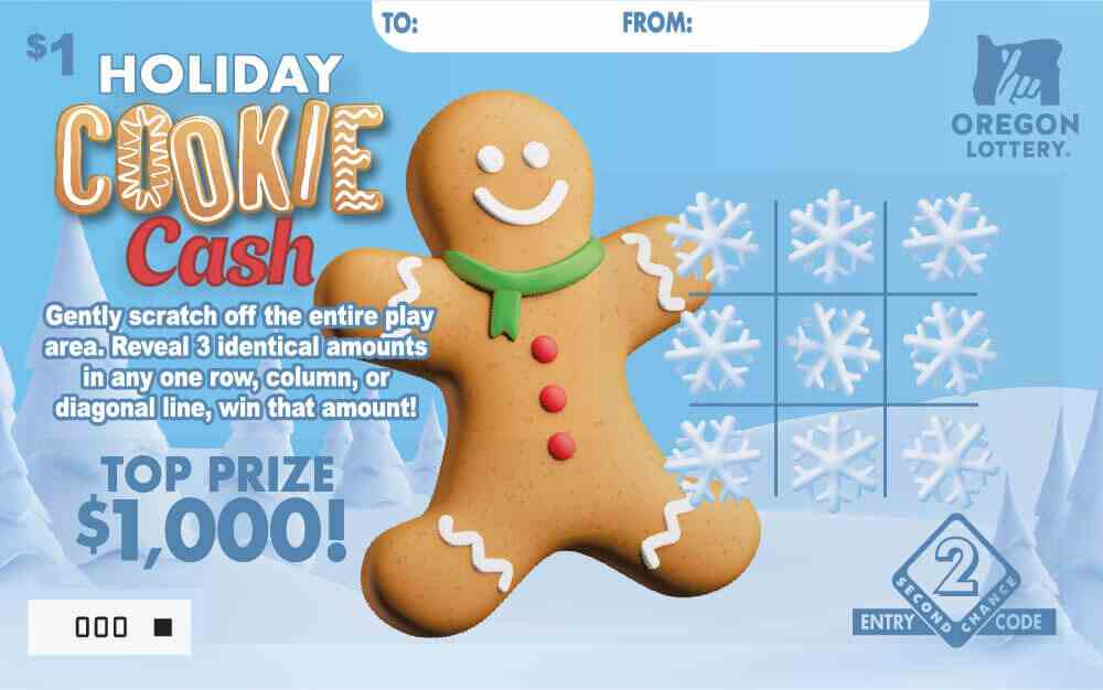 Holiday Cookie Cash scratchcard - game number #1541 - front