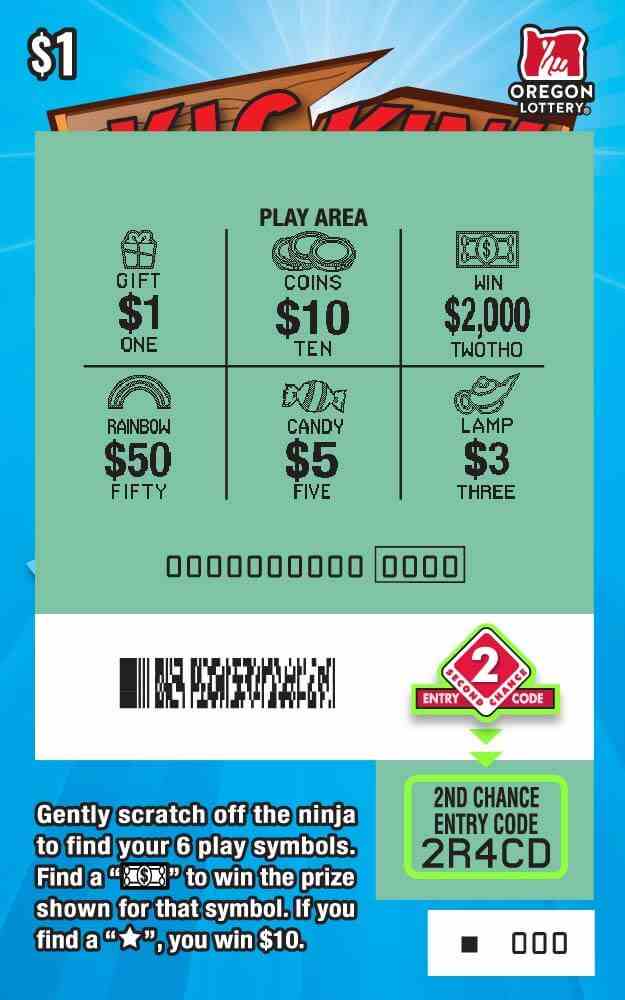 Kickin' Cash scratchcard - game number #1600 - front-scratched