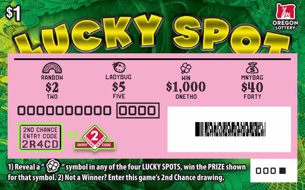 Lucky Spot scratchcard - game number #1448 - front-scratched