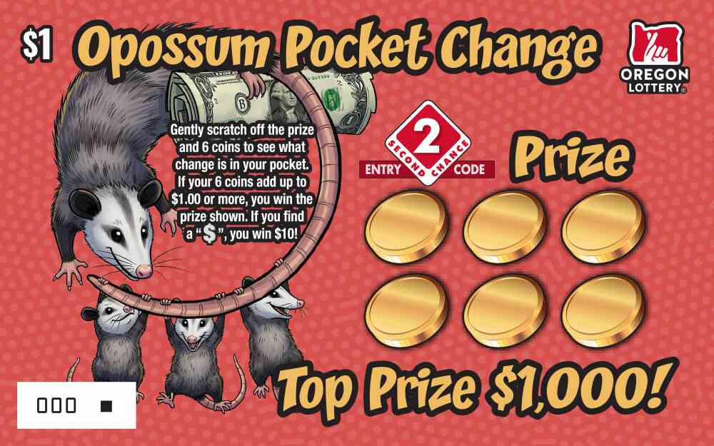 Opossum Pocket Change scratchcard - game number #1689 - front